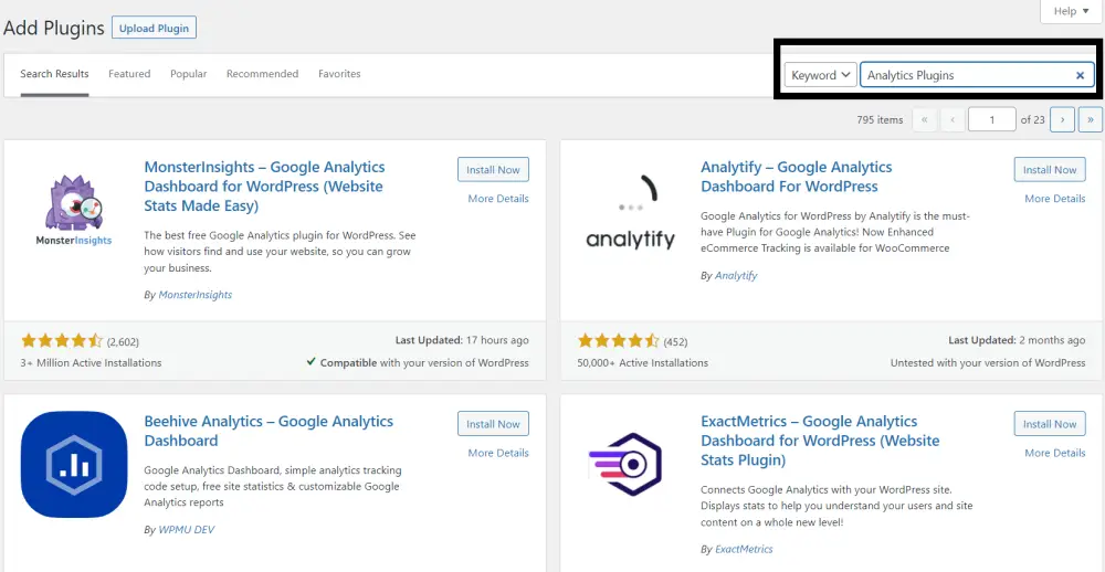Analytics Plugins