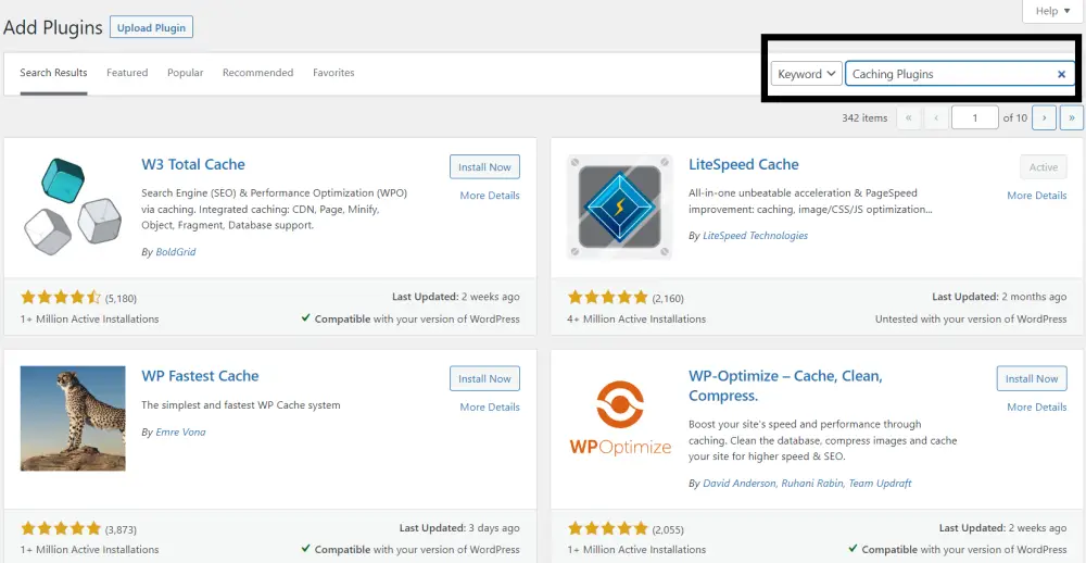 Caching Plugins