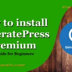 how to install generatepress premium