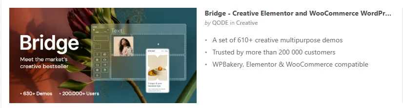Bridge - Creative Elementor and WooCommerce WordPress Theme
