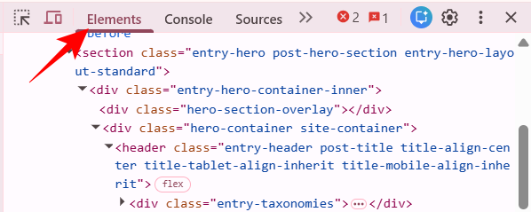 Browser DevTools panel