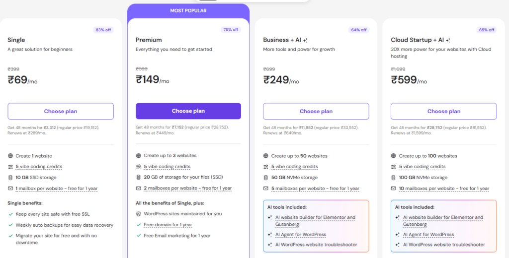 Hostinger WordPress hosting