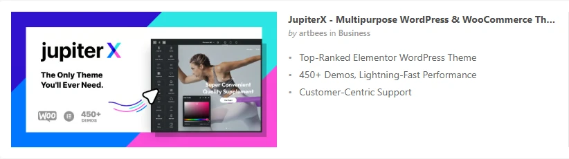 JupiterX — Top-Ranked Elementor Theme