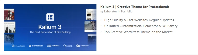 Kalium 3 | Creative Theme for Professionals