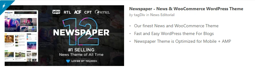 Newspaper - News & WooCommerce WordPress Theme