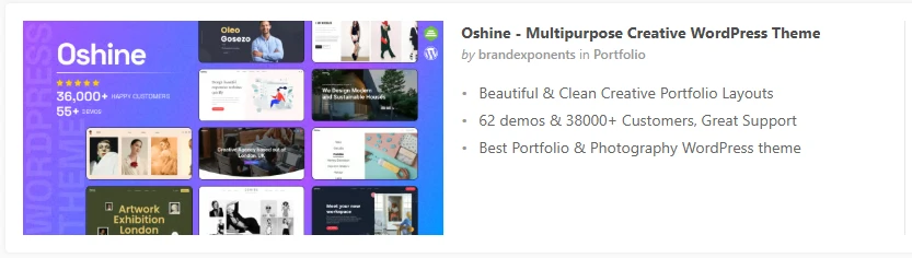 Oshine - Multipurpose Creative WordPress Theme