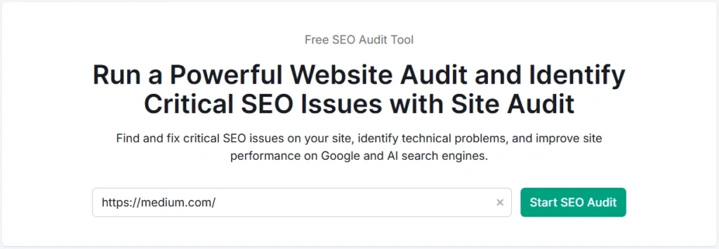 SEMrush Site Audit