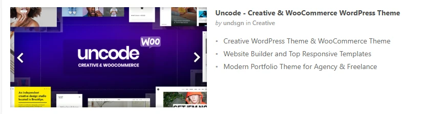 Uncode - Creative & WooCommerce WordPress Theme