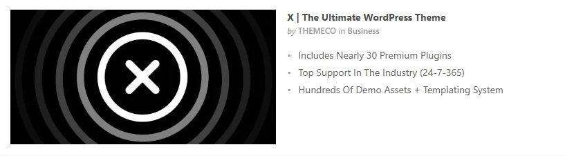 X | The Ultimate WordPress Theme