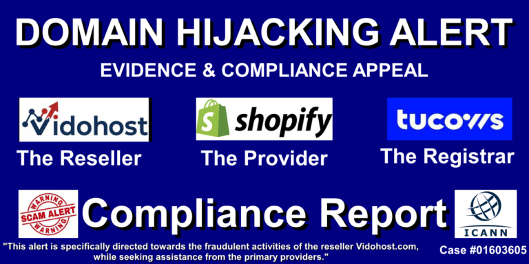 DOMAIN HIJACKING ALERT