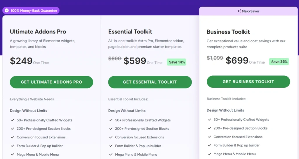Ultimate Addons for Elementor lifetime deal price 