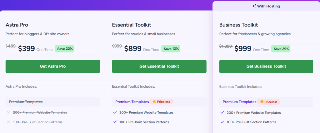 wp astra theme lifetime Plans