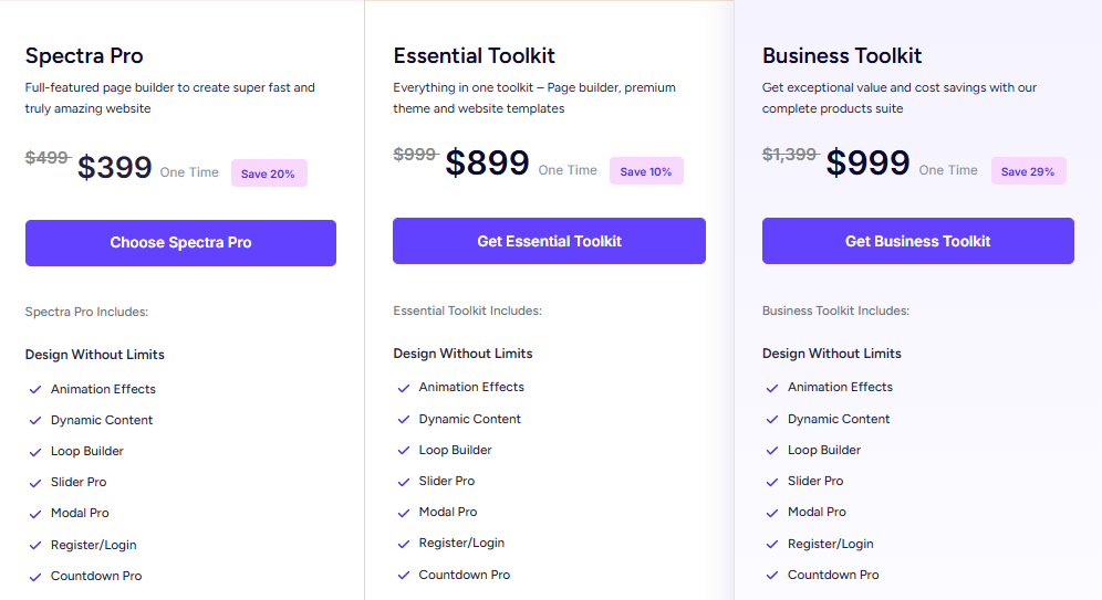 WP Spectra Lifetime pricing 1000 sites