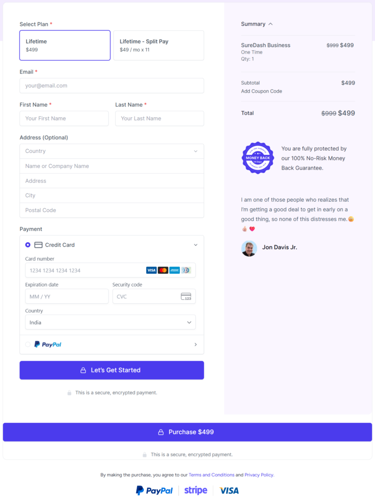 Claim the SureDash Lifetime Deal