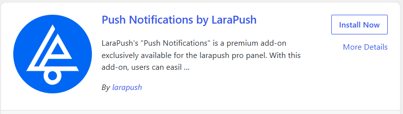LaraPush WordPress Plugin
